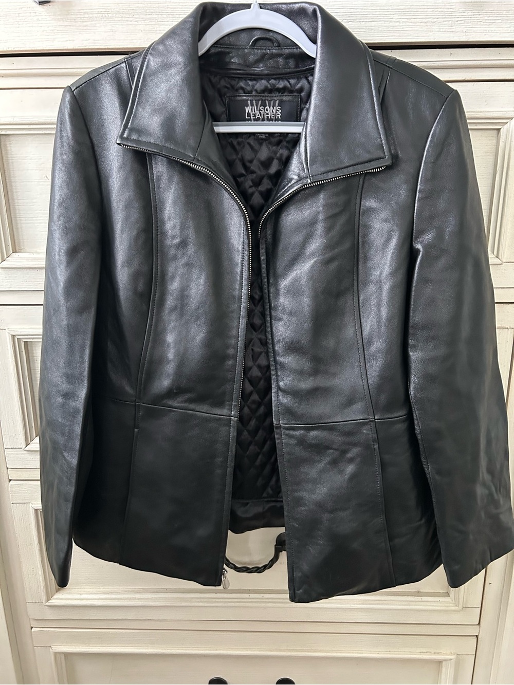 Wilsons Leather Women's Black Zip-Front Jacket